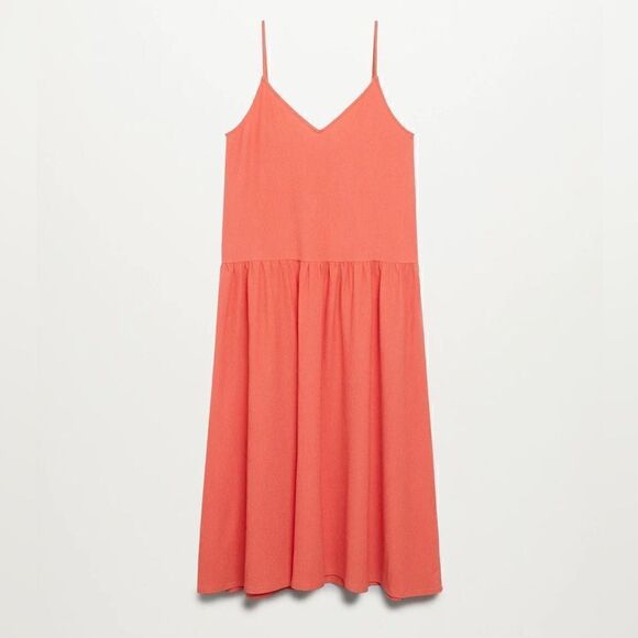 Mango Voluminous Dress Midi New - Picture 4 of 8